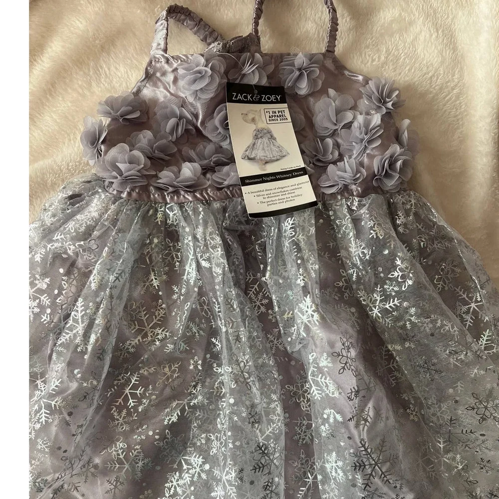 PetEdge Zack & Zoey Shimmer Nights Whitney Dress Lg NEW